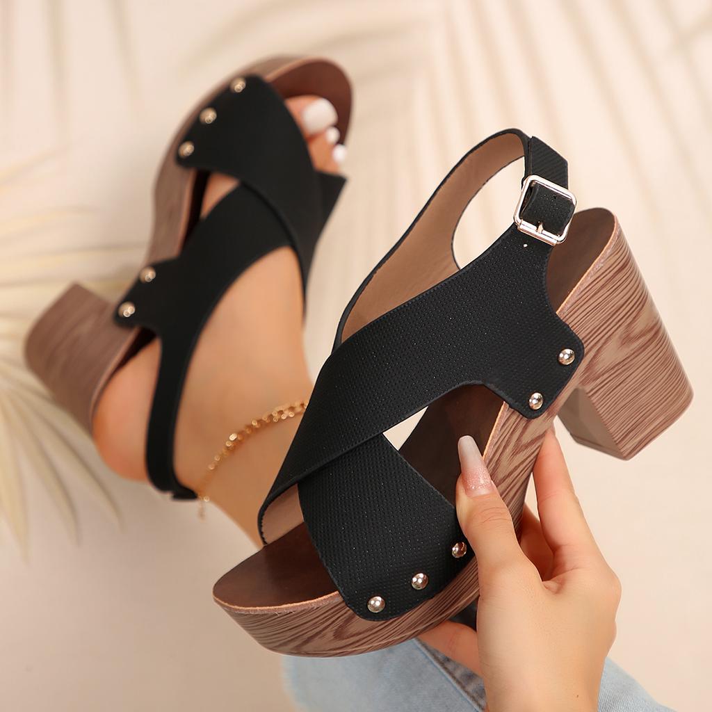 Fashion 2024 New Fashion Women's Wedge Shoes Casual Comfortable Peep Toe Platform Sandals Elegant Women Heels