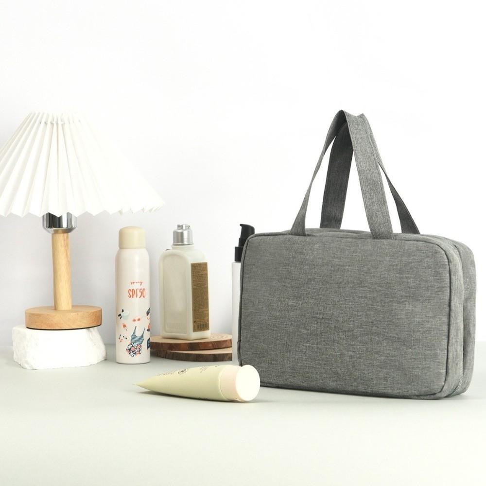 Large Capacity 4 Fold Toiletry Bag Wet Dry Separation Makeup Bag Travel Hanging Wash Bag Home