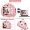 Digital Camera for Kids Ages 3-10 with 2.4" IPS HD Screen 20MP/1080p Selfie Camera with Game, 32GB Card Pink