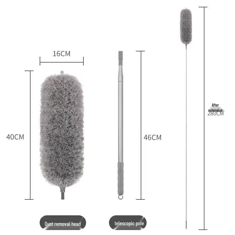 Extended 2.8M Feather Duster: Electrostatic Ceiling Dust Remover