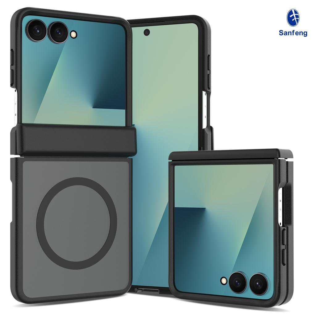 Универсальный чехол с вращением для складного телефона Samsung ZFlip8 (верхний и нижний экран), совместимый с ZFlip7, с магнитной застежкой