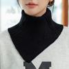 Autumn Winter Wool Neck Gaiter Women Cervical Support Thick Warm Knit Scarf Triangle Shawl Fashion Pullover Fake Collar