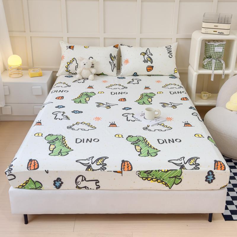 Приятная для кожи простыня на резинке из 100% хлопка, простыни в мультяшном стиле, чехол для домашнего матраса lençol (Наволочка Нужен заказ)