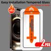 2PCS Premium Tempere Glass For iPhone 16 E Dust Free Screen Protector for iPhone 11 Pro Max 12 13 14Plus 15 16 Pro Glass