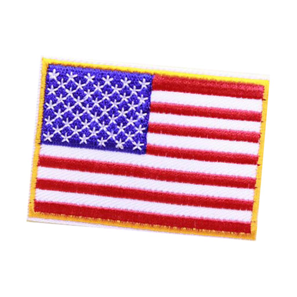 Embroidered Patches American Flag Iron On Patches for Jackets Shirts Hats Pants Decoration