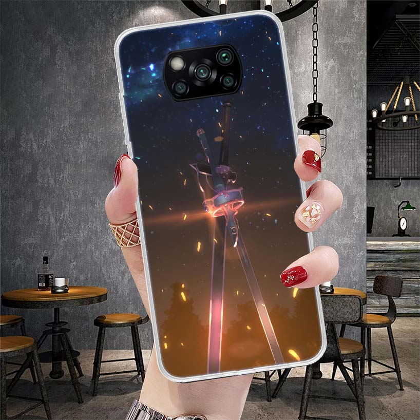 Мягкий чехол для телефона Sword Art Online для Xiaomi Redmi 15C 15 13C 13 Poco X5 X6 X7 F7 Ultra M7 12C 12 10 10C 9C 9A 9T 9 Fundas