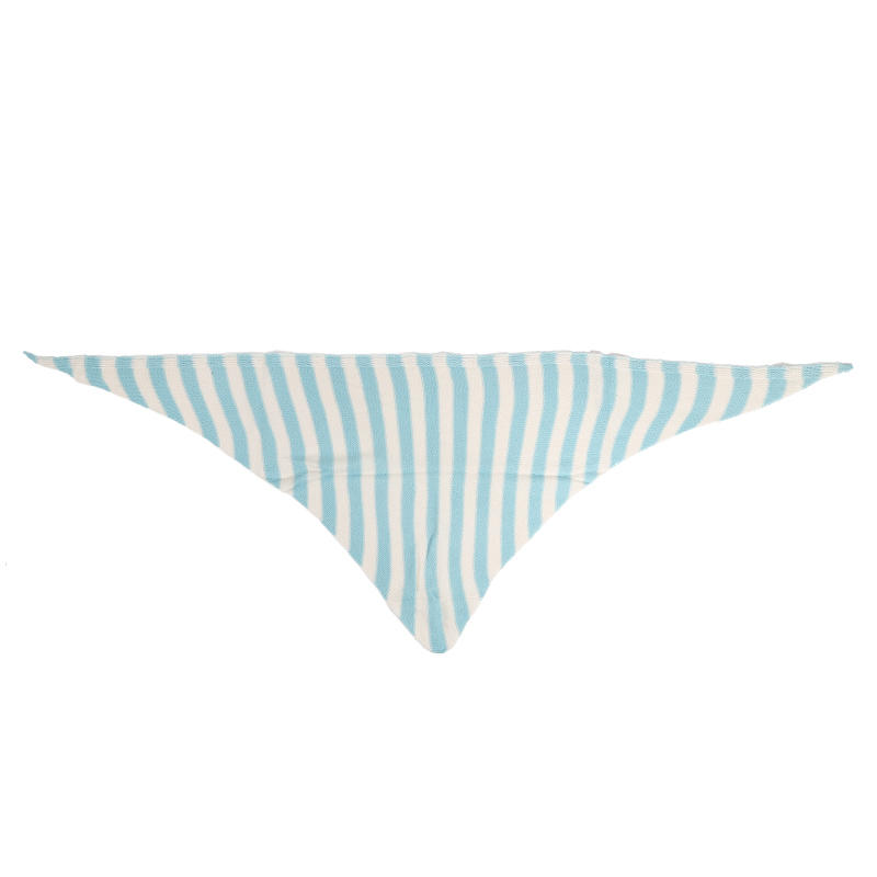 Модный вязаный треугольный шарф-шаль-платок для женщин в полоску, эстетичные аксессуары для уличной одежды