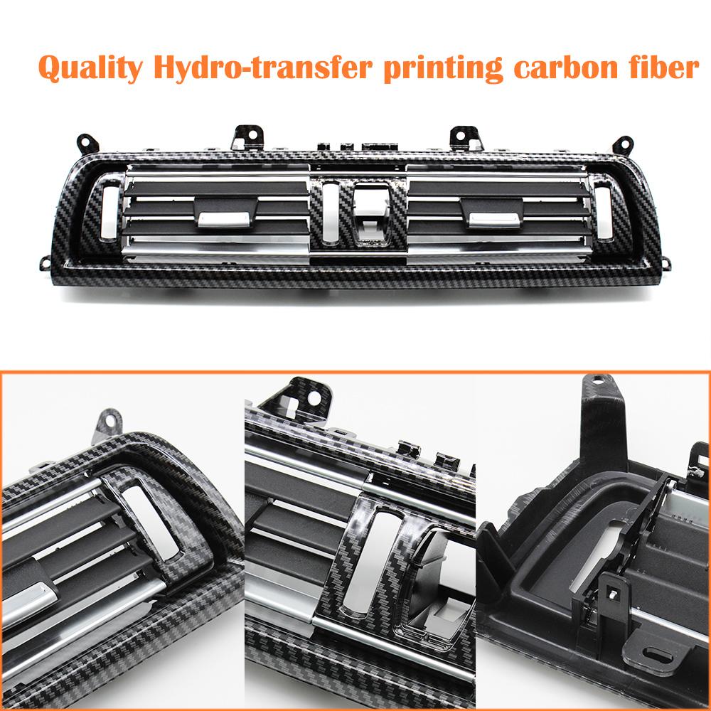 Carbon Fiber Front Left Right Rear Air Conditioner AC Vent Grille Cover For BMW 5 Series F10 F11 F18 520i 523i 525i 528i 535i