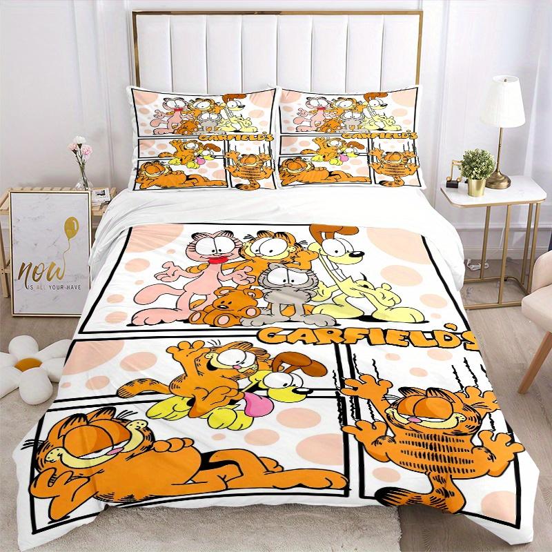 3pcs Garfield's Print Cover Set Ultra Soft, Breathable, and Comfortable Bedding with Stylish Design for Bedroom and Guest Room Decor 1 Cover and