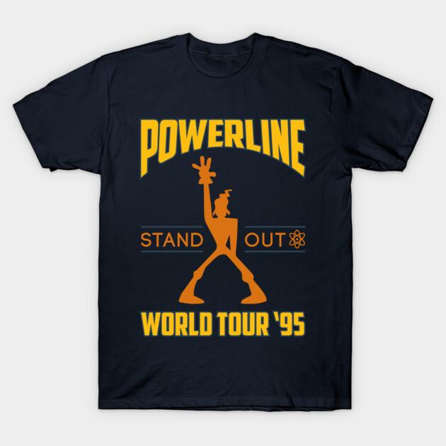 Asian Size Cotton Unisex Tshirt Print T-shirt Powerline Concert Tee T-shirt No-Cut Print Regular Fit