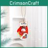 Christmas Tree Hanging Wooden Ornaments Featuring Santa And Snowman For Holiday Cheer