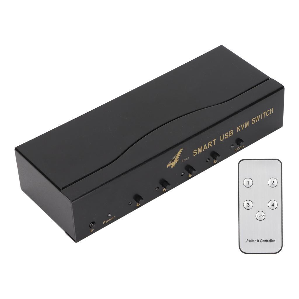 KVM-переключатель VGA Разрешение 1920 X 1440 2 режима переключения 4 USB-разъема Переключатель VGA Вилка 100‑240 В США