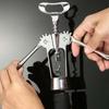 Stainless Steel Wine Corkscrew Wing Design Wine Cork Remover Spiral Bottle Opener  Household