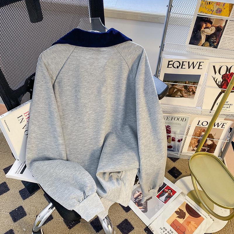 Женская рубашка-поло большого размера - Весенне-осенняя модель свободного кроя, оверсайз топ, Новая коллекция 2025