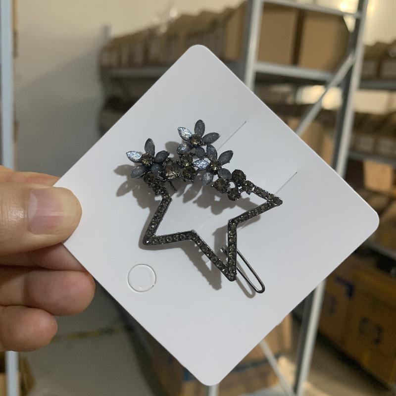 Элегантная заколка для волос из сплава 'Синяя звезда' - Минималистичный роскошный аксессуар