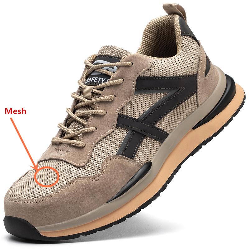 Защитная рабочая обувь со стальным носком, антипрокольная, противоскользящая, дышащая, безопасная рабочая обувь, легкая защитная обувь