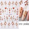 Nail Art Sticker, Pink, Blue, Yellow Glitter, Butterfly Imitation Hand-Painted Lines, Butterfly Nail Sticker.