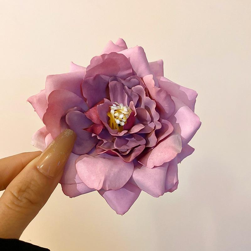 Элегантный 3D зажим для волос с цветами - Милый аксессуар-уточка для челки на лето
