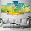 Blue Green Yellow Red color 5 Piece Wallpapers Art Canvas Print modern Poster Modular art painting for Living Room Home Decor