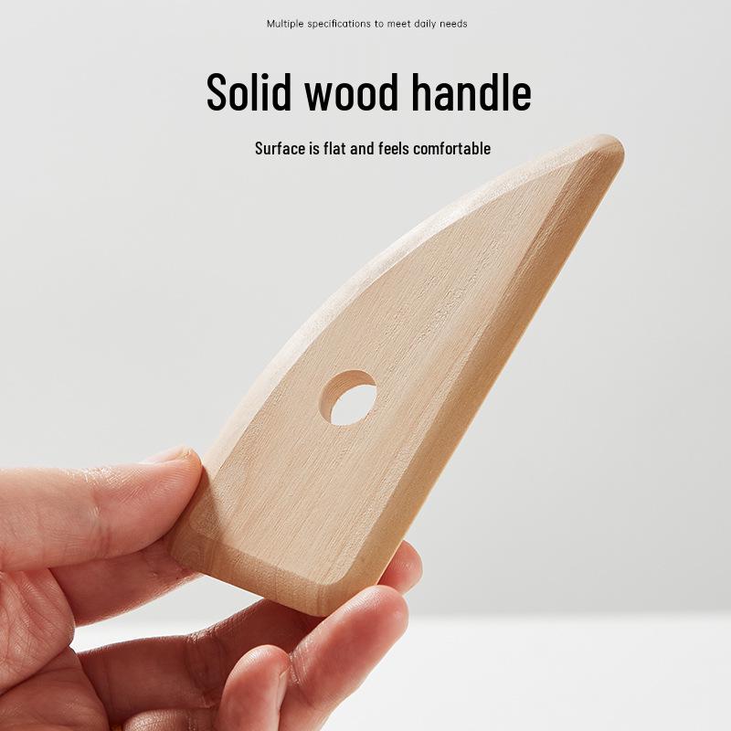 5-Piece Solid Wood Pottery Tools Set: Scraper, Knife, Clay Carving, Ceramic Sculpture, DIY Handmade.