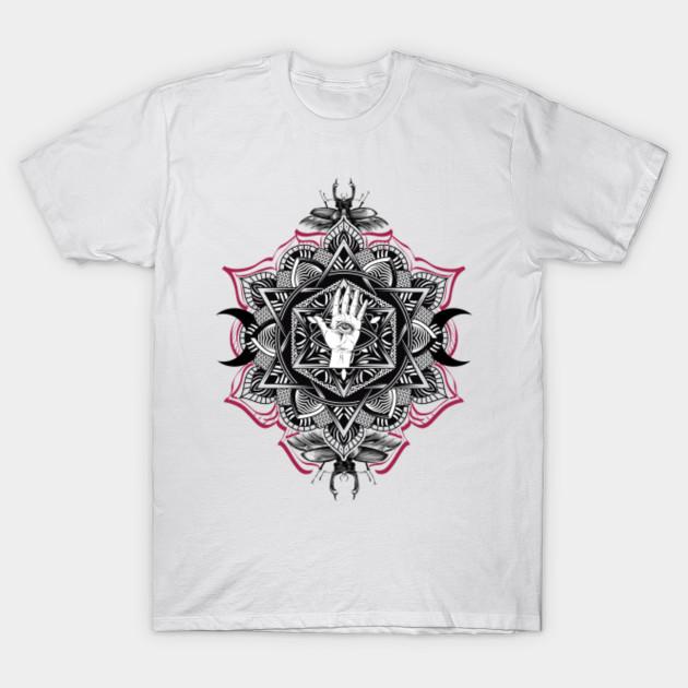 Unisex Fashion TShirt Hamsa Mandala Of The Triple Goddess Print TShirt Plus Size S-5XL T-Shirt 100%Cotton Tops O Neck Short Sleeve Tees