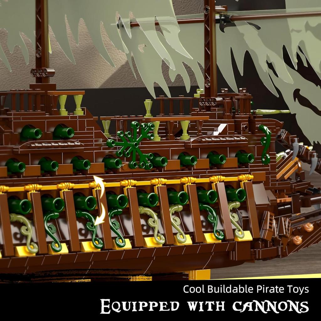 MOULD KING 13197 Пиратский корабль строительный блок MOC Летающий Дактман пиратский корабль модель сборки корабля игрушки дети рождественские подарки