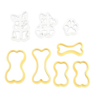 Набор из 8 шт. формочек для лакомств для собак с различными узорами, пластиковые мультяшные формочки для печенья для собак для H
