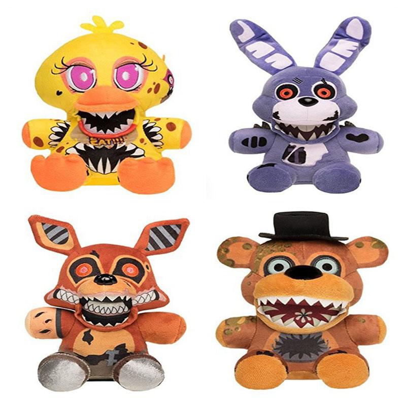 Five Fnaf Nights At Freddys Plush Toy Stuffed Animal Chica Bonny Foxy Fans Gift