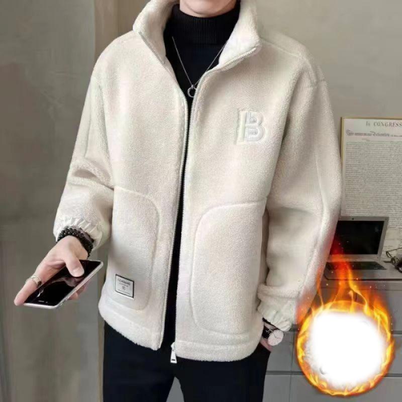 Мужское флисовое пальто с подкладкой и утолщенное хлопковое пальто, модное пальто на осень-зиму, свободного кроя, с капюшоном, теплая куртка для теплой погоды