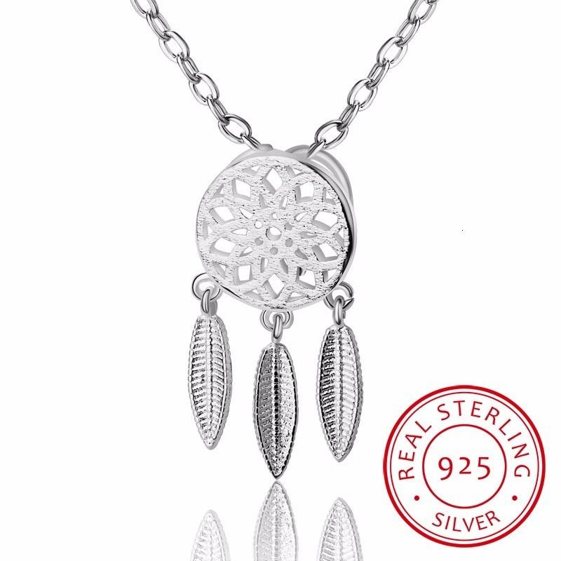 Новое поступление Прямая поставка 925 пробы серебряные ожерелья подвески и ожерелья с перьями ловца снов ювелирные изделия воротник воротник