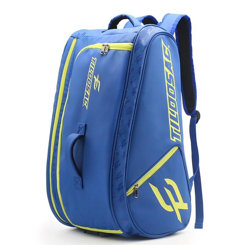 Large Capacity Badminton Tennis Bag Multifunctional Sports Backpack Outdoor Activities PU Waterproof Racket Adults