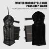 Мотоциклетные наколенники PU наколенники для гетр Водонепроницаемые толстые плюшевые регулируемые светоотражающие зимние чехлы для ног