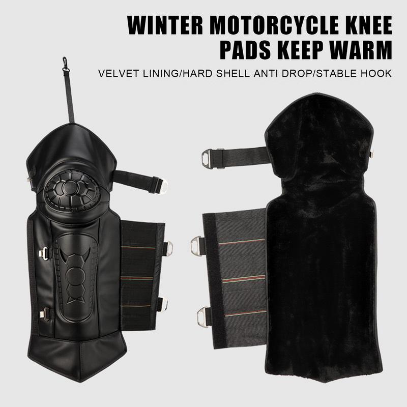 Мотоциклетные наколенники PU наколенники для гетр Водонепроницаемые толстые плюшевые регулируемые светоотражающие зимние чехлы для ног