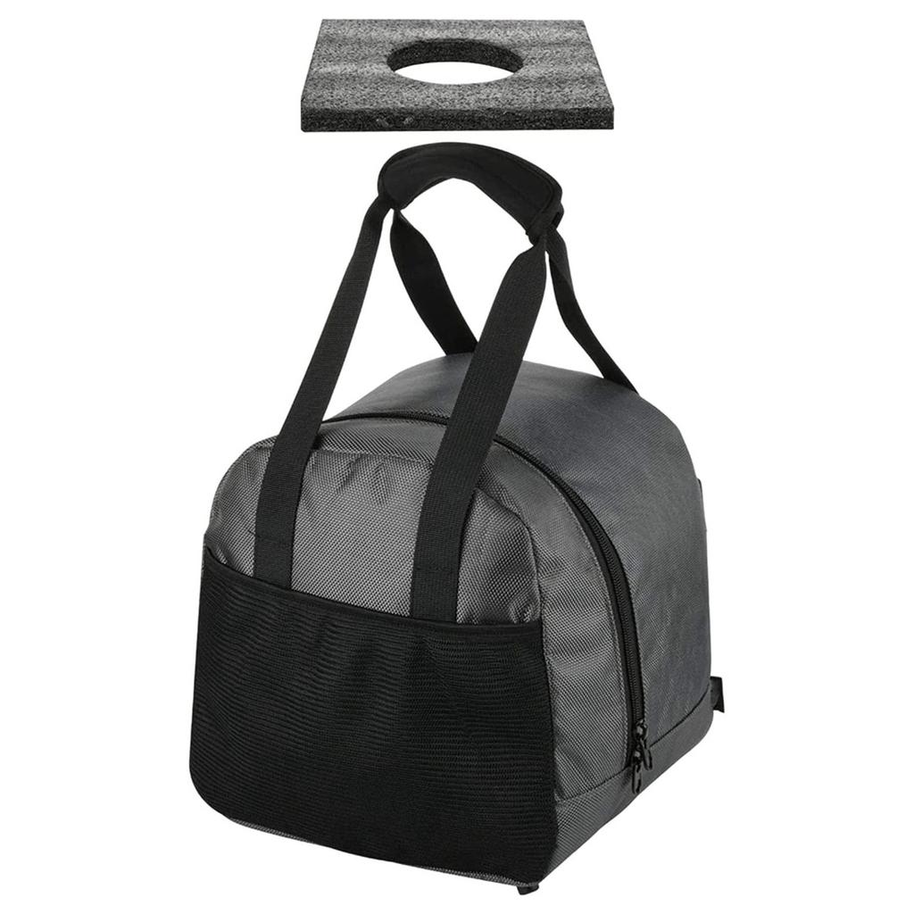 Bowling Bag for Single Ball Bowling Tote with Soft Bowling Cups Holder Bowling Tote Bag with Big Capacity Mesh Pockets