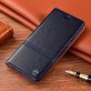 Чехол-книжка из натуральной кожи для Xiaomi Redmi Note 13R Pro, Note 12, Note 11SE, 10, 9 - защитный чехол.