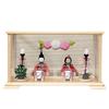 Hina Doll Case Hina Round Koichiko Jinya Decoration, Compact, Cased, Wooden, Mini, Cute, Doll, Kimekomi, White, Stylish, Face,