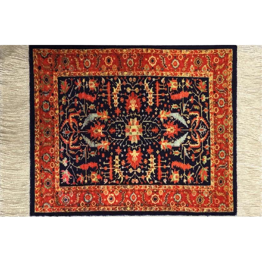 Set of 4 Rug Table Coasters ... Persian Design Fabric Carpet Drink Mats (Mix-4-5-7-8)
