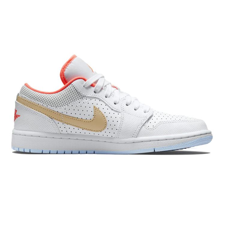 Jordan 1 Низкие белые женские кеды с кунжутом DC9509-100