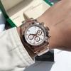 Мужские автоматические часы La Joux-Perret Daytona Panda с циферблатом из розового золота