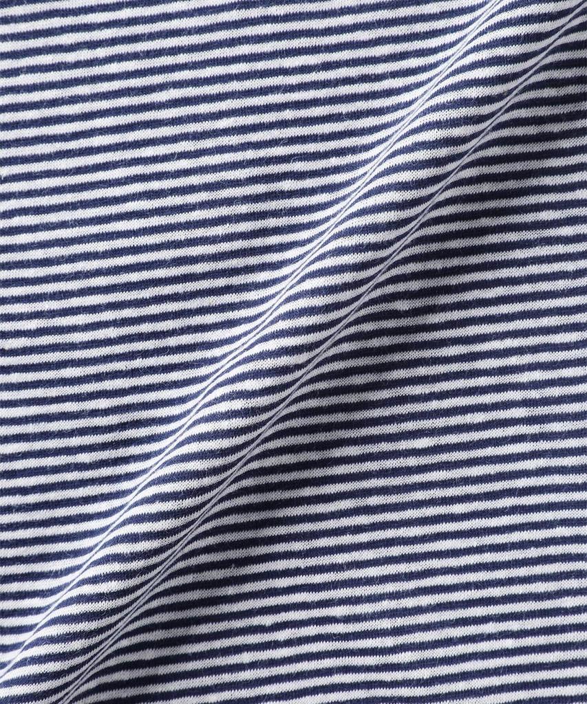 PANICALE Striped Short Sleeve T-Shirt [Navy]
