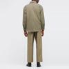 Uniqlo Однотонная рубашка-куртка с лацканами на одной пуговице Мужские куртки Хаки 442178-33