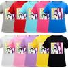 Kids Girls Anime Cartoon K-POP Rumi Zoey Mira Printed Casual Short Sleeves T-Shirt Top