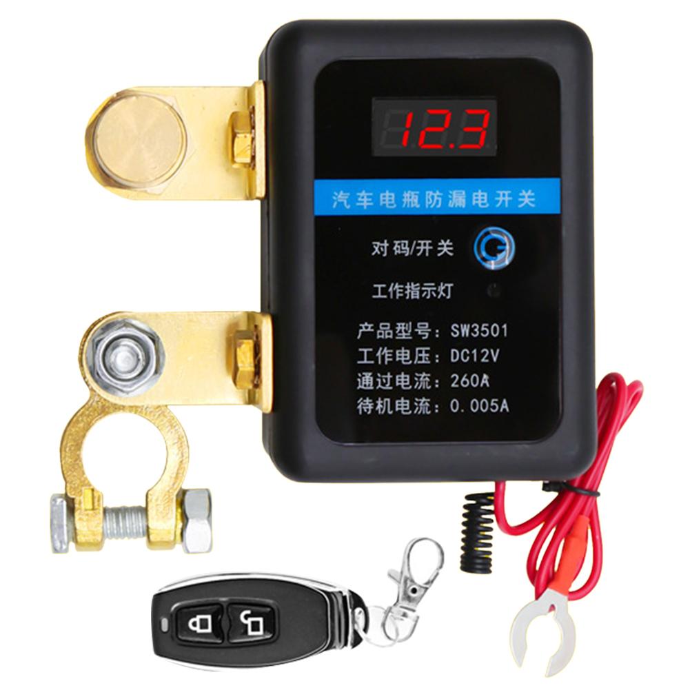 DC 12V Автоматический выключатель питания 260A Пульт дистанционного управления Защитное устройство защиты от утечки для автомобиля, грузовика, прицепа, автофургона