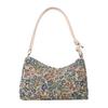 Women Korean Fashion Shoulder Handbag Vintage Ethnic Colorful Flower Underarm Bag Crossbody Bag with Adjusted Strap