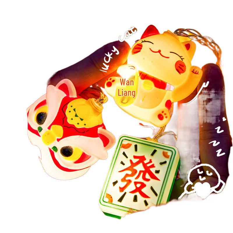 Festive Fu Lantern String Lights: New Year Spring Decoration, Flashing Fairy Ornaments
