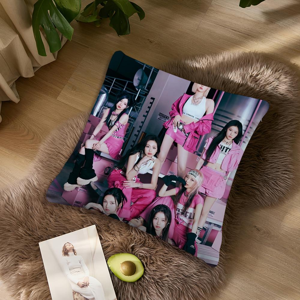 Горячий kpop B-Babymonster-S Drip Music Наволочка для подушки Диван Гостиная Изголовье Спальня Подушка для спины Квадратная подушка Время для сна