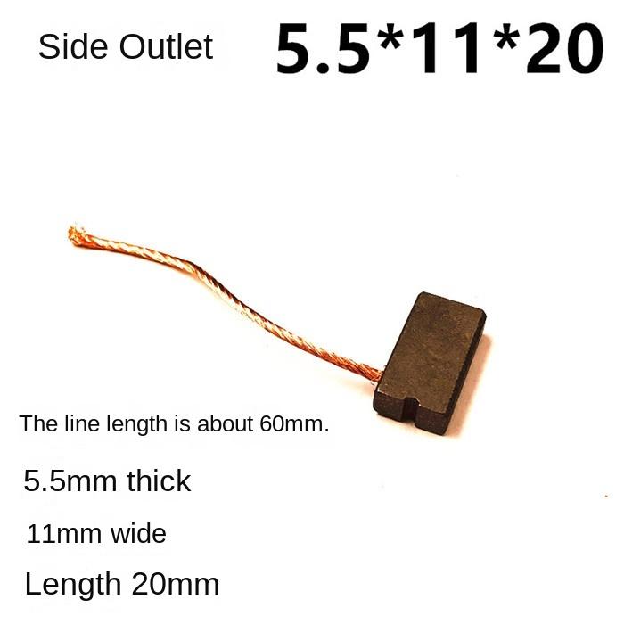 2pcs Copper Carbon Brush 5*8*17 5.5*11*20 5*6*20 4*6*16 DC Motor