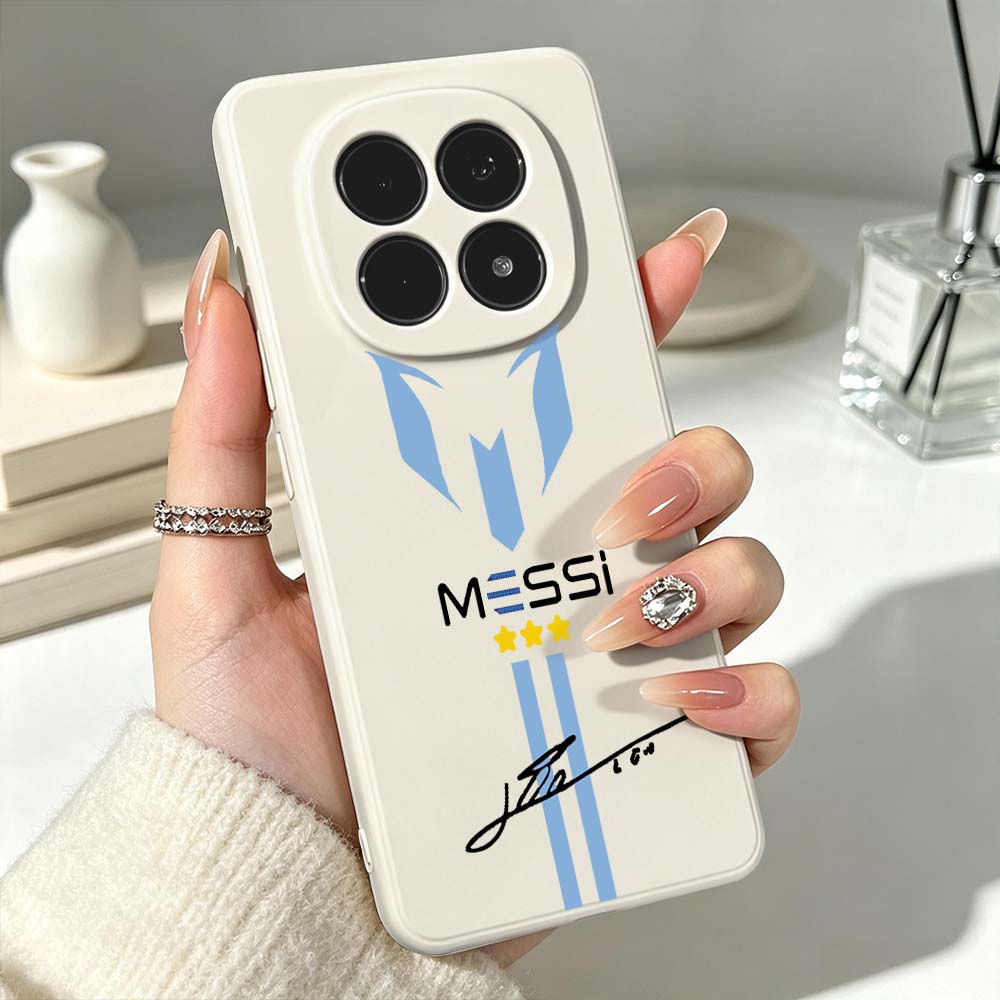 Чехол для телефона с дизайном Футбол М-Месси для Xiaomi POCO X8 X7 X6 M8 M7 M6 F8 F7 F6 Pro Max Ультрамягкий силиконовый Жидкий чехол