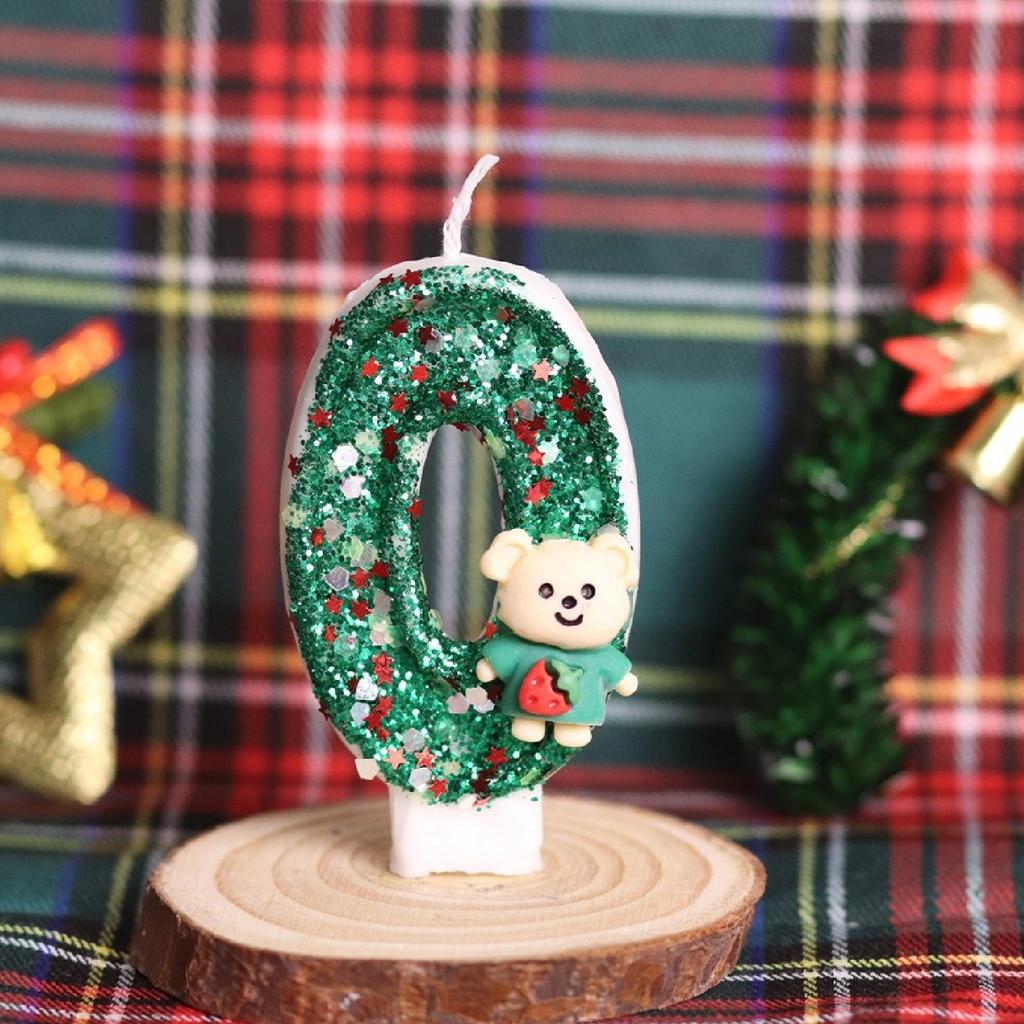 Рождественский номер День рождения Свеча Вечеринка Торт Украшение Подарок на день рождения Санта-Клаус