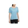 Yoga Fitness Short Sleeve T-Shirt Women Tops Blue CJ9327-424
